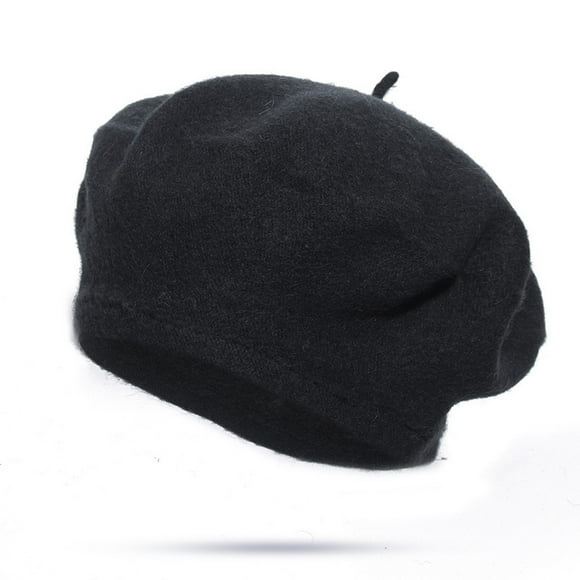 Beret Hats for Women, Womens and Winter Fashion Solid Color Berets Plush Painter Hat Warm Hat