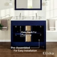 thumbnail image 6 of Totti Artemis 44 inch Blue Transitional Double Sink Bathroom Vanity, 6 of 7