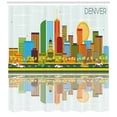 thumbnail image 3 of Ambesonne Colorado Shower Curtain, Denver Skyline Old Town, 69"Wx75"L, Multicolor, 3 of 3