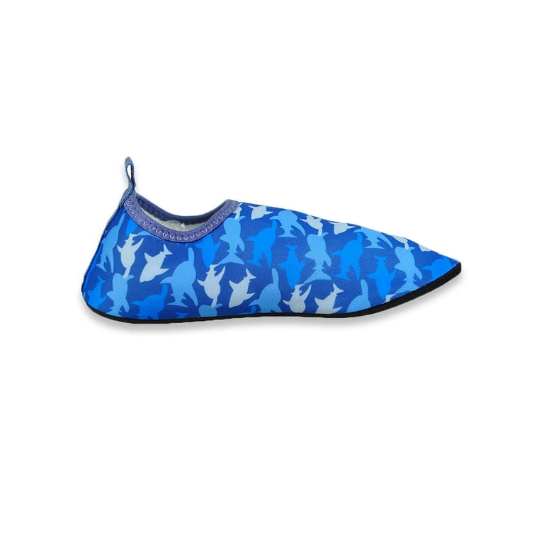 Aqua Kiks Boys' Sharks Water Shoes - blue, 8 toddler