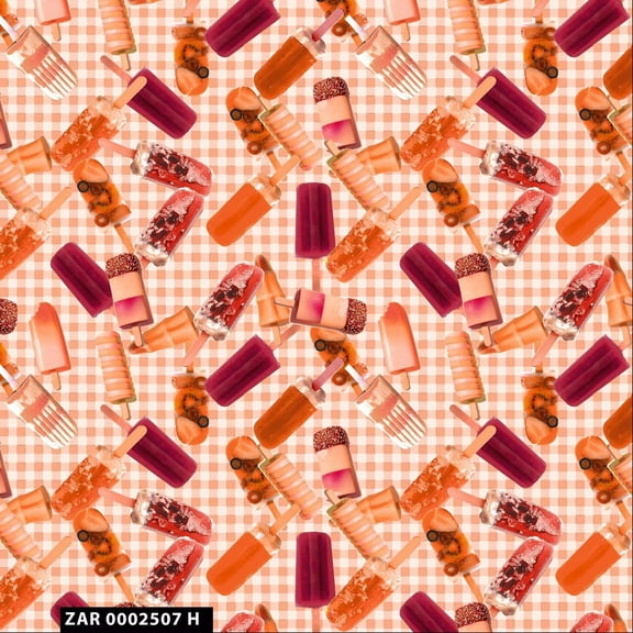 Stylish Fabric Retro Checked Popsicle Pattern 100% Cotton Quilting Fabric for DIY Projects by the Yard