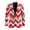 Chevron, variant on Slim Fit Single Button Blazer Jacket with Neon Tropical Print, Polyester Lightweight Long Sleeve Coat for Business and Formal Prom