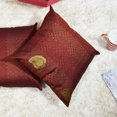 thumbnail image 2 of Handmade Eco-Friendly 16''x16'' Decorative Cushion Covers Paisley Silk Brown Indoor Pack Of 2, 2 of 3