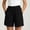 *Black, variant on Women’s Elastic Waist Shorts with Pockets, Relaxed Fit Summer Lounge Shorts Purple,Women's Plus XXL