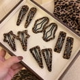 thumbnail image 2 of 2Pcs Elegant Leopards Pattern Hair Clip Strong Grip Fashion Shape Hairpin For Music Festival and Women Everyday Wear, 2 of 8