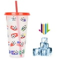 thumbnail image 5 of Goodwill 4 Pack Tumbler with Straw and Lid Bulk Water Bottle Iced Coffee Travel Mug Cup Reusable Plastic Cups for Parties Birthdays 24-27 oz (Color Changing), 5 of 9