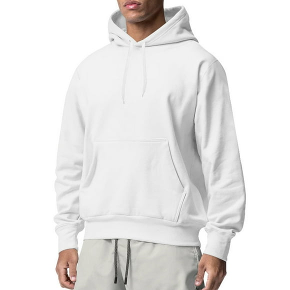 Ediodpoh Men's Hoodies & Sweatshirts Oversize Loose Hooded Pullover Sweater Casual Autumn Winter Letter Blouse Top Coat for Stylish Comfort Sweatshirt Men White L