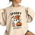 2024 Halloween Sweatshirts For Women 2024 Fall Cute Pumpkin Face Bat