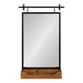 thumbnail image 2 of Kate and Laurel Gammons Miroir Mural avec Tablette, Noir/brun Rustique 24x39, 2 of 11