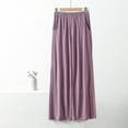 thumbnail image 2 of LLYwey Cotton Capris Pants For Women Women's High Waisted Home Thin Casual Pocket Loose Oversized Wide Leg Pants Capris Pants Female Long Pant Style H1913 Purples XXL, 2 of 3