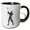 Black/White, variant on 3drose, Armored Knight Swinging His Mace Upwards, 11oz Two-tone Black Mug