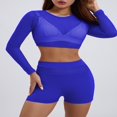 thumbnail image 4 of Ensemble de Plage Élégant pour Femmes Crop Top en Maille Transparente + Shorts, 4 of 9