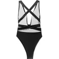 thumbnail image 5 of NEREID Sexy Tie Criss Cross Plunge One Piece Thong Swimsuit High Cut Brazilian Bathing Suit, 5 of 6