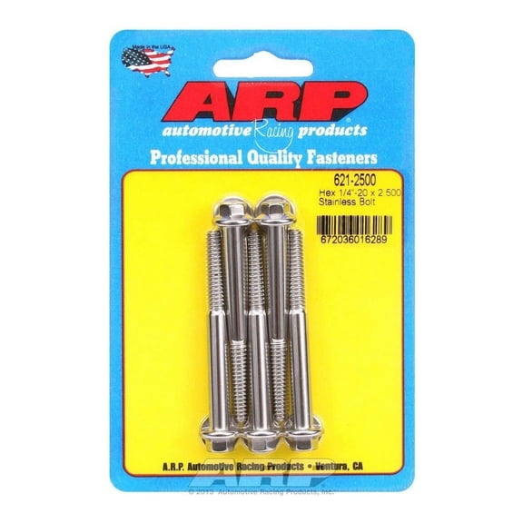 Arp S/S Bolt Kit - 6pt. (5) 1/4-20 x 2.500