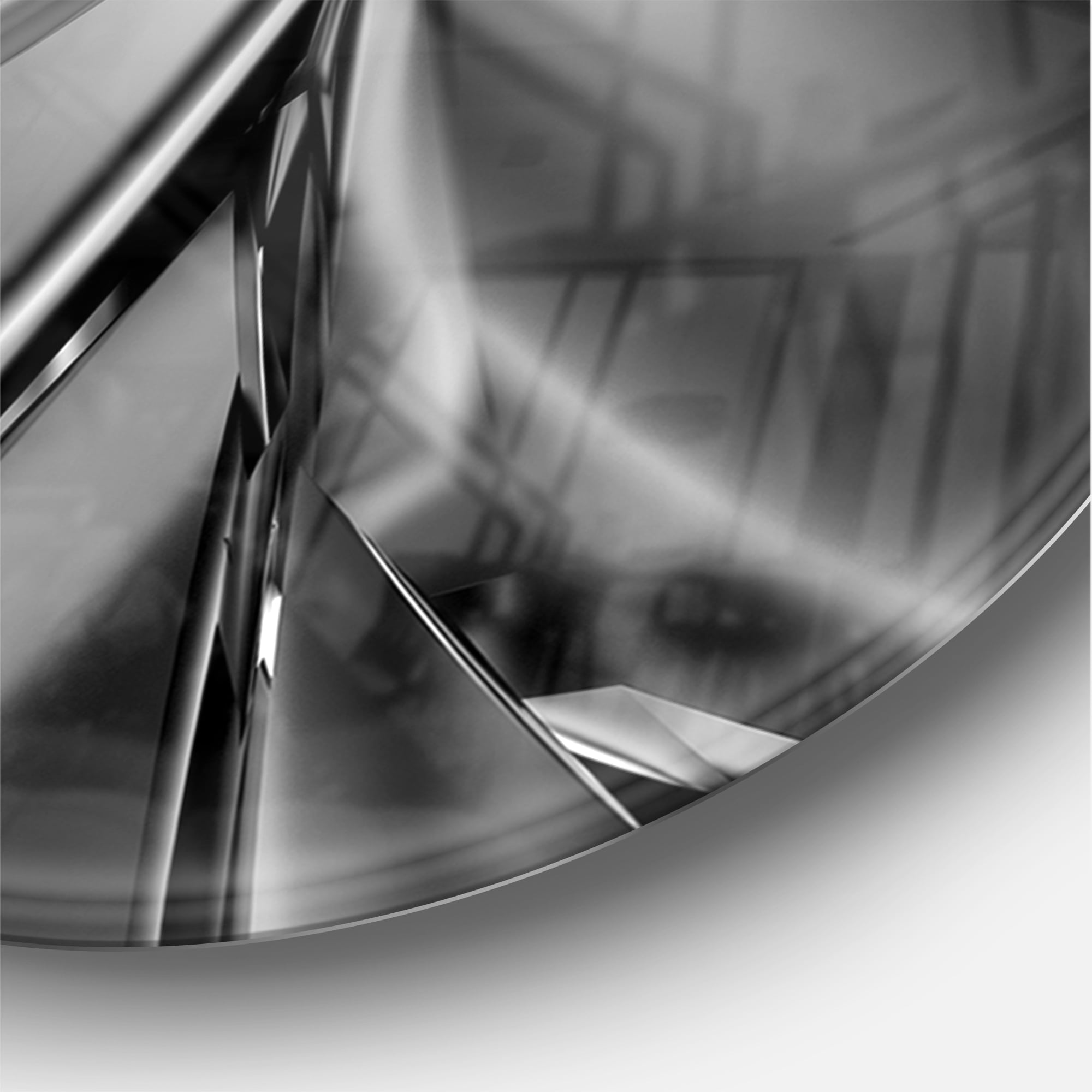 Designart 'Futuristic Crystal ' Modern Wall Clock