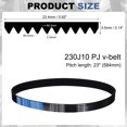 thumbnail image 2 of 230J10 PJ V-Ribbed Belt 10 Ribs 23" Length x 0.92" Width x 0.14" Height, EPDM Rubber Poly V Belt, Multi Wedge Micro V Belt, 2 of 5
