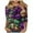 Top - A17 Purple, variant on Xdegoge Mardi Gras Tops for Women Plus Size Crewnceck 3/4 Sleeve Top Celebratory Carnival Attire Whimsical Print Funny Pullovers