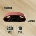 thumbnail image 3 of POWERTEC 4 x 24 inch 240 Grit Sanding Belts | Premium Aluminum Oxide Sandpaper For Portable Belt Sander – 10 Pack, 110040, 3 of 8