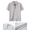 thumbnail image 6 of Mens Golf Shirt Quick Dry Stretch Zip Short Sleeve Polo Shirt, 6 of 6