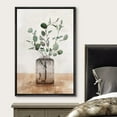 thumbnail image 3 of wall26 Framed Canvas Print Wall Art Brown Pastel Watercolor Forest Leaf Glass Vase Nature Wilderness Illustrations Modern Art Farmhouse/Country for Living Room, Bedroom, Office - 16"x24" Bl, 3 of 5
