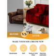 thumbnail image 5 of Red Sofa Covers for 2-3 Cushion Couch L-Shaped Sectional, Retro Oil Painting Modern Abstract Art Aesthetics Washable Sofa Covers Slipcover for Living Room Furniture, Couch Cover Blanket 71"x134", 5 of 9