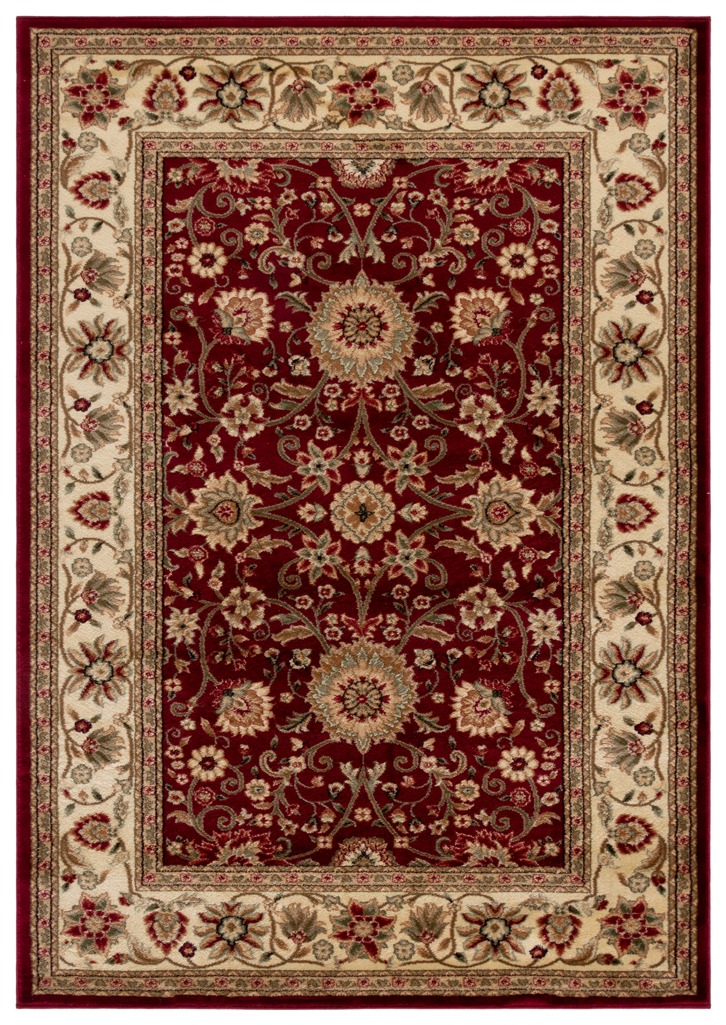 Safavieh Lyndhurst Victoria Floral Area Rug, Red/Ivory, 6' x 8'