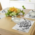 thumbnail image 4 of Ambesonne Anchor Place Mats Set of 4, Tattoo Style Old, Standard Size, Charcoal Grey White, 4 of 6