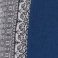thumbnail image 3 of Jordan Manufacturing 18" x 18" Denim Blue and Cream Geometric Square Reversible Decorative Throw Pillow, 3 of 4