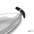 thumbnail image 5 of ELYON 18" Oval Serving Tray, Silver Platter, Handmade Horn Handles, 5 of 6