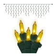 thumbnail image 1 of Green Wire End Connecting 9 ft. Long Bag Icicle Light Set with Yellow Lights, 1 of 1