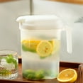 thumbnail image 5 of 1.8L Cold Kettle with Lid White Plastic Eco-Friendly Beverage Jug Wide Mouth Hot/Cold Drinks Container for Lemonade Ice Tea Party (White)​, 5 of 6