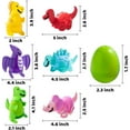 thumbnail image 2 of JOYIN 12 Sets Easter Dinosaur Deformation Eggs Toys 6 Different Dinosaur Filled Craft Kits with Colorful Easter Eggs, 2 of 2