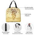 thumbnail image 3 of Bingfone Bunch of Grapes Print Lunch Bag Insulated Lunch Box, Small Leakproof Cooler Food Lunch Containers Reusable High Capacity Lunch Tote Bags for Work, Travel, Outdoor, 3 of 5