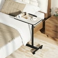 thumbnail image 2 of Giantex Adjustable Tilt Overbed Table, Medical Bedside Bed Table, Hospital Food Tray, Home Laptop Desk, Gray, 2 of 10