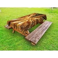 thumbnail image 1 of Forest Outdoor Tablecloth, Big High Beech Trees Deciduous Shedding Canadian Maples America Inspired Idyllic, Decorative Washable Fabric Picnic Table Cloth, 58 X 84 Inches,Orange Brown, by Ambesonne, 1 of 2