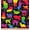 Neon Rainbow Cats, variant on Fabric Traditions Novelty Rainbow Cats Kitty Black 100% Cotton Price per Yard
