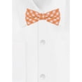 thumbnail image 3 of Jacob Alexander Young Boys' Gingham Checkered Pattern Pre-Tied Adjustable Banded Bow Tie - Orange, 3 of 5