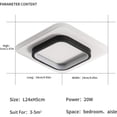 thumbnail image 2 of 22W Square Ceiling Lights, LED Ceiling Lights, 3500K Ceiling Lamp for Bathroom, Living Room, Bedroom, Kitchen, Hallway (Warm White), 2 of 5