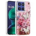 thumbnail image 3 of For Moto G Stylus 5G 2026/2025 Epoxy Glitter Butterfly Ornaments Design HQ Metal Buttons Hybrid - 2, 3 of 3