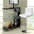 thumbnail image 2 of Lacoo Set of 2 Bar Stools Adjustable Swivel Armless Barstools with PU Leather, White, 2 of 6