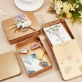 thumbnail image 6 of 5pcs Rectangular Tin Box Metal Tin Box with Lids Tinplate Boxes Mini Portable Box Containers for Beads Jewelry Storage Matte Gold Color 6.0x4.4x1.6 Inch DIY, 6 of 8