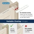 thumbnail image 2 of Amerock Bpr7629 Functional Hardware Variable Overlay Self Closing Face Mount Satin Nickel, 2 of 4