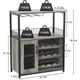 thumbnail image 2 of 3-tier wine bar gabinete detachable wine rack glass holder mesh door ample almacenamiento para kitchen sala de estar y bar, 2 of 7