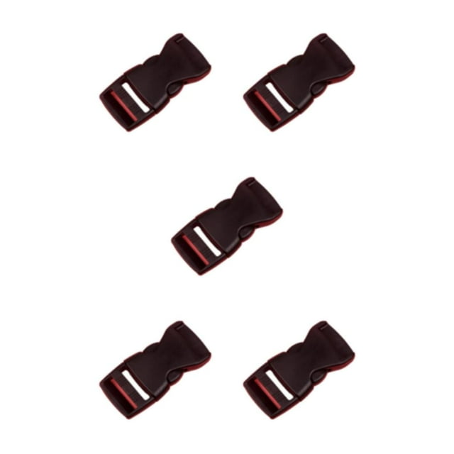 relayinert 10pcs/set Easy To Buckle Strap With Multi-Color Clasp Belt Buckles High Compatibility ABS Release Buckle Hook Buckle black 5Set