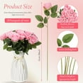 thumbnail image 2 of Morttic 24 Pcs Rose Artificial Flowers with Long Stem Realistic Silk Roses Bulk Real Touch Plastic Bouquet of Roses for Home Bridal Wedding Party Table Centerpieces Decorations (Pink), 2 of 6