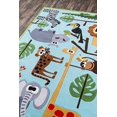 thumbnail image 3 of Momeni Rugs LMOJULMJ19BLU500R Lil' Mo Whimsy Collection, Kids Themed Hand Carved & Tufted Area Rug, 5' Round, Blue, 3 of 6