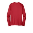 thumbnail image 4 of Port & Co Adult Male Men Crew Neck Plain Long Sleeves T-Shirt Red Large, 4 of 4