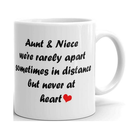 Aunt & Niece We're Rarely Apart Coffee Tea Ceramic Mug Office Work Cup Gift 11 oz