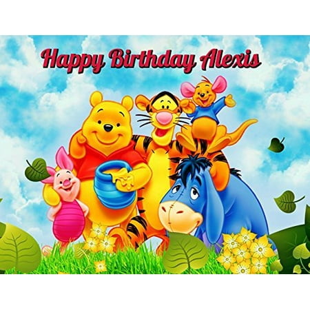 - Winnie The Pooh Edible Image Photo Cake Topper Sheet Personalized Custom Customized Birthday Party Baby Shower - 1/4 Sheet - 78172