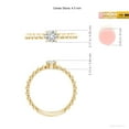 thumbnail image 5 of ANGARA Natural Diamond Solitaire Beaded Shank Ring in 14K Yellow Gold for Women (Size-4.5mm| Color-H| Clarity-SI2) | April Birthstone, Anniversary, Jewelry Gift for Women | Natural Diamond Ring, 5 of 9